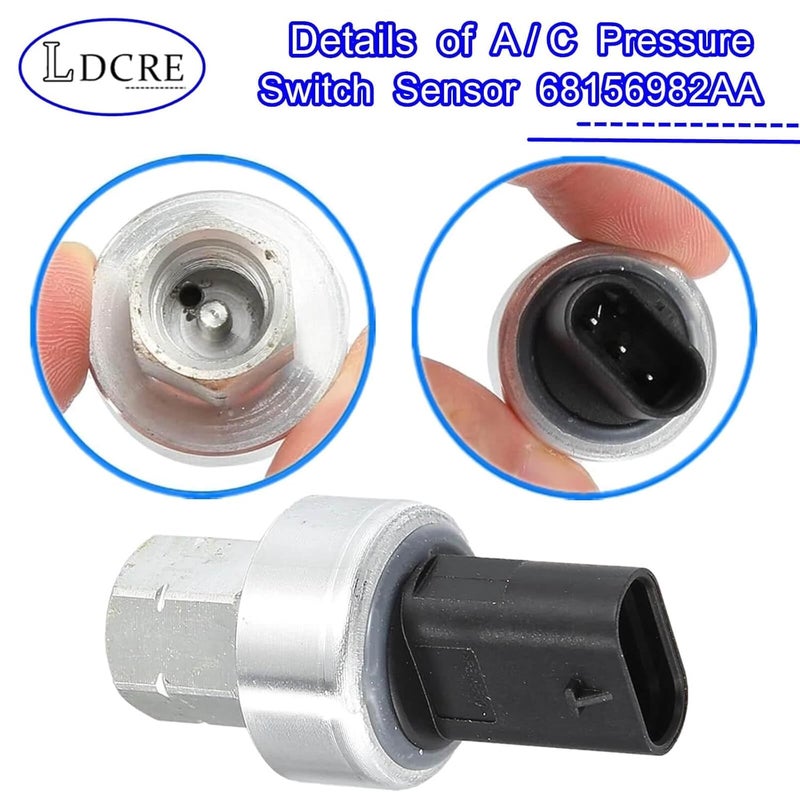 LDCRE A/C Pressure Switch Sensor 53382193 68156982AA,Sensor Switch Compatible with Caliber Challenger Charger Dart Durango,Replace 68083824AA, 68127833AA, 68141376AA, 68141376AB, 68156982AA, 68308727AA - Image 5